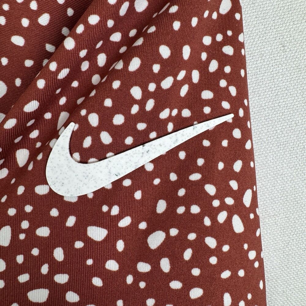 Nike Rash Guard Top Womens Large Brown Speckled Long Sleeve Nike Swim Beach Surf - Picture 11 of 16